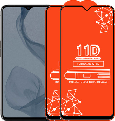 Qyist Edge To Edge Tempered Glass for Realme X2 Pro(Pack of 2)