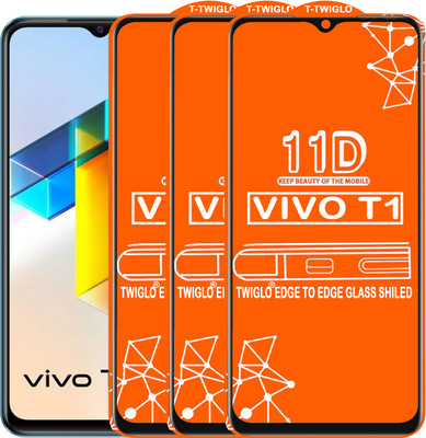 TWIGLO Edge To Edge Tempered Glass for VIVO T1(Pack of 3)