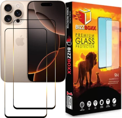 BizzBoxx Edge To Edge Tempered Glass for Apple iPhone 16 Pro, iPhone 16 Pro, iPhone 16pro, 16 pro, Precise Curved Edges, Scratch Guard, temper glass guard, screen guard, temper glass(Pack of 2)