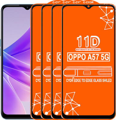 CYOR Edge To Edge Tempered Glass for OPPO A57 5G(Pack of 4)