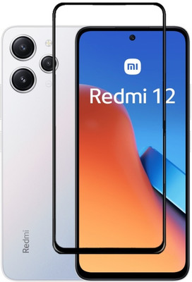 Caseline Edge To Edge Tempered Glass for Redmi 12 4G, Redmi 12(Pack of 1)