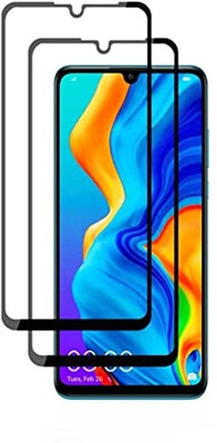 NaturalBuy Edge To Edge Tempered Glass for Huawei P30 Lite -11D -[ 11D Tempered Glass, Full Adhesive Glass, With Installation Kit ]-11D(Pack of 2)