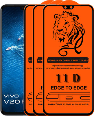 Forego Edge To Edge Tempered Glass for Vivo V20 Pro 5G(Pack of 3)