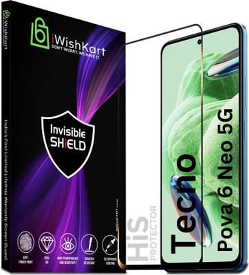 iWishKart Edge To Edge Tempered Glass for Tecno Pova 6 Neo 5G, Military grade Edge to Edge gorilla glass, Pova6 Neo(Pack of 1)