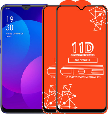 Qyist Edge To Edge Tempered Glass for Oppo F11(Pack of 2)