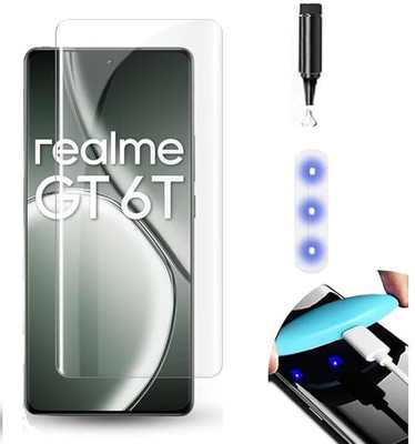 NIXSTAR Edge To Edge Tempered Glass for Realme GT 6T 5G,(Pack of 1)