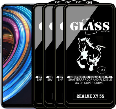 PFOAM Edge To Edge Tempered Glass for REALME X7 5G(Pack of 4)