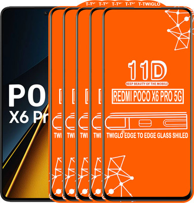 Flipkart SmartBuy Edge To Edge Tempered Glass for REDMI POCO X6 PRO 5G(Pack of 5)