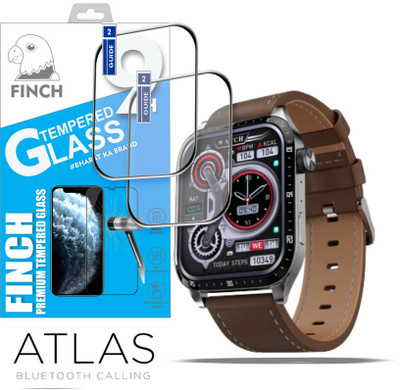 KANCHA Edge To Edge Tempered Glass for FIRE BOLTT ATLAS SMARTWATCH(Pack of 2)