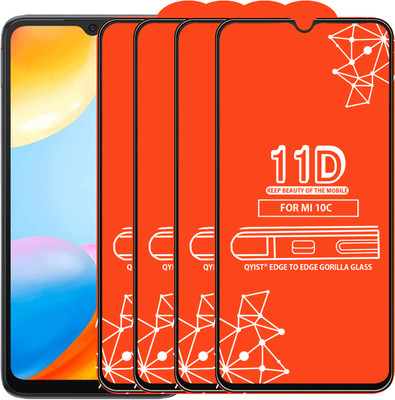 Qyist Edge To Edge Tempered Glass for Mi 10C(Pack of 4)