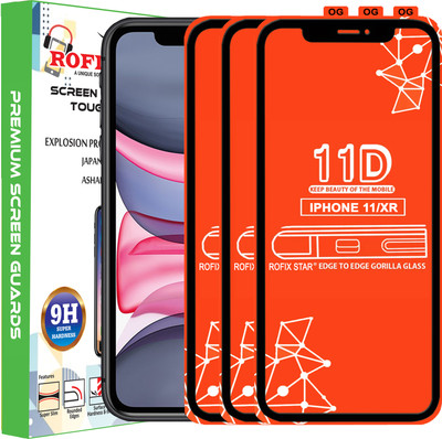 Rofix star Edge To Edge Tempered Glass for Apple iPhone XR(Pack of 3)