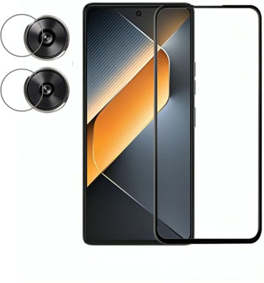 ISAAK Edge To Edge Tempered Glass for Tecno Pova 6 Pro 5G Edge to Edge, Full Glue, Tempered Glass & Camera Lens Protectoe (COMBO PACK)(Pack of 2)