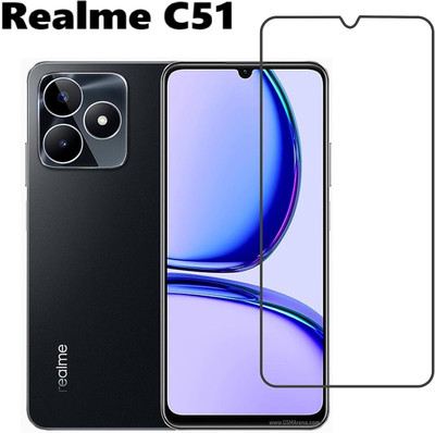 LIKEDESIGN Edge To Edge Tempered Glass for Realme C51(Pack of 1)
