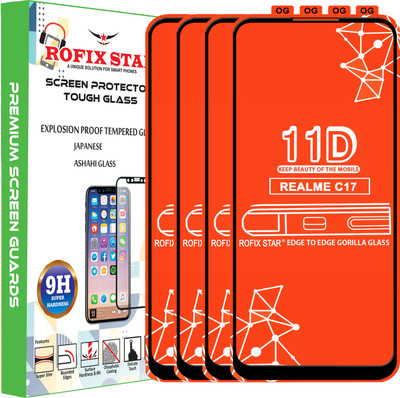 Rofix star Edge To Edge Tempered Glass for REALME C17(Pack of 4)