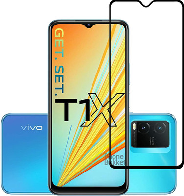 NIMMIKA ENTERPRISES Edge To Edge Tempered Glass for Vivo T1X D+ Tempered Glass(Pack of 1)
