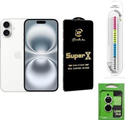 SuperX Edge To Edge Tempered Glass for iphone 16 Plus(Pack of 1)