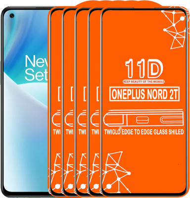 TWIGLO Edge To Edge Tempered Glass for ONEPLUS NORD 2T(Pack of 5)