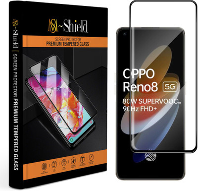 MS-Shield Edge To Edge Tempered Glass for OPPO Reno8 5G(Pack of 1)