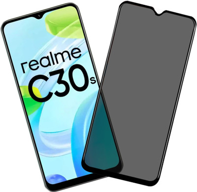 HUPSHY Edge To Edge Tempered Glass for realme C30s(Pack of 1)