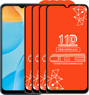Qyist Edge To Edge Tempered Glass for Oppo A35(Pack of 4)