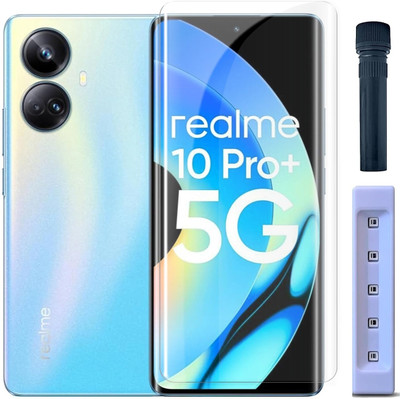 OneTech Edge To Edge Tempered Glass for Realme 10 Pro Plus 5G 9H Hardness, Advanced UV HD+ Screen Protector(Pack of 1)