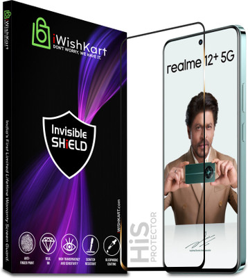 iWishKart Edge To Edge Tempered Glass for Realme 12+ 5G, Realme 12 + / Plus, HiS_Pk1, Military grade Edge to Edge gorilla glass(Pack of 1)