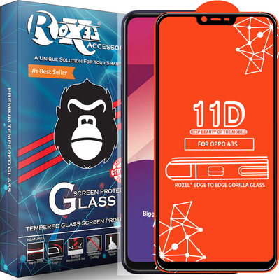 Roxel Edge To Edge Tempered Glass for Oppo A3s(Pack of 1)