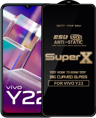 Qyist Edge To Edge Tempered Glass for Vivo Y22(Pack of 1)