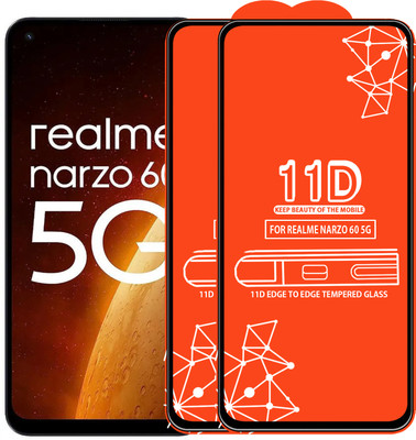 Qyist Edge To Edge Tempered Glass for Realme Narzo 60 5G(Pack of 2)