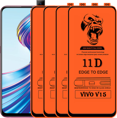 PFOAM Edge To Edge Tempered Glass for VIVO V15(Pack of 4)
