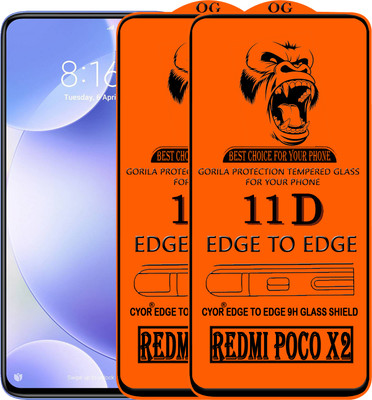 CYOR Edge To Edge Tempered Glass for REDMI POCO X2(Pack of 2)