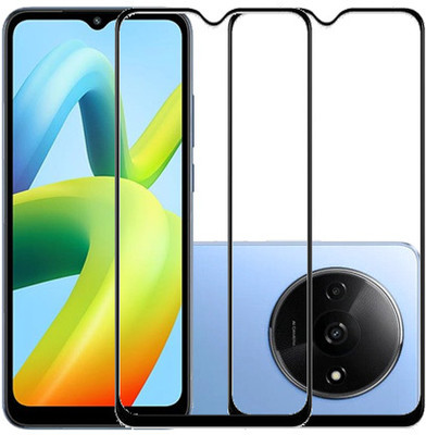 KMPERED Edge To Edge Tempered Glass for POCO C61, Poco C61(Pack of 2)
