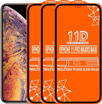 TWIGLO Edge To Edge Tempered Glass for Apple iPhone XS Max(Pack of 3)