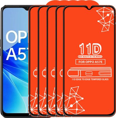 Qyist Edge To Edge Tempered Glass for Oppo A57E(Pack of 5)