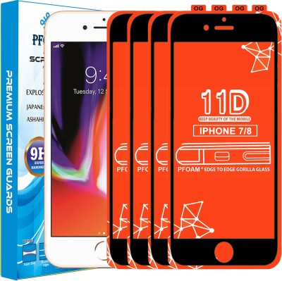 PFOAM Edge To Edge Tempered Glass for Apple iPhone 7(Pack of 4)