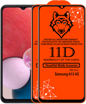 DeepzHub Edge To Edge Tempered Glass for Samsung A13 4G(Pack of 2)