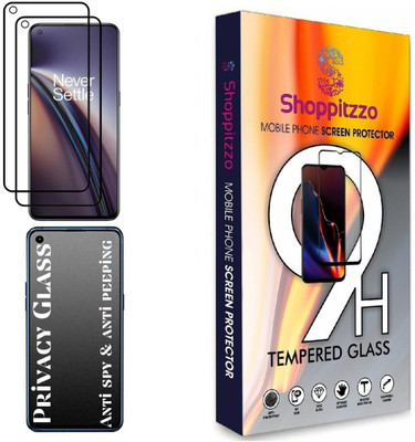 Shoppitzzo Edge To Edge Tempered Glass for OnePlus Nord CE 2 5G,OPPO Reno 8,Reno 7/*Privacy-Anti Spy*Tempered Glass/Full Screen Coverage-Edge to Edge/9H(Pack of 2)