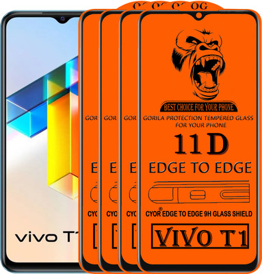 CYOR Edge To Edge Tempered Glass for VIVO T1(Pack of 4)