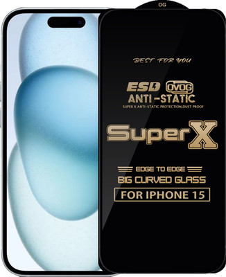 Qyist Edge To Edge Tempered Glass for IPHONE 15(Pack of 1)