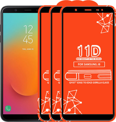 Qyist Edge To Edge Tempered Glass for Samsung Galaxy J8(Pack of 3)