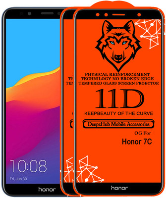DeepzHub Edge To Edge Tempered Glass for Honor 7C(Pack of 2)