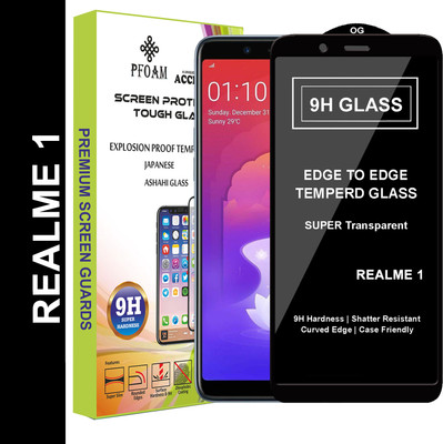 PFOAM Edge To Edge Tempered Glass for OPPO Realme 1(Pack of 1)