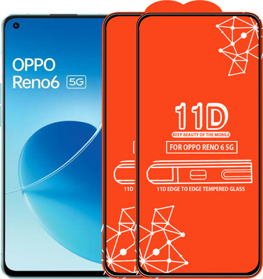 Qyist Edge To Edge Tempered Glass for Oppo Reno 6 5G(Pack of 2)
