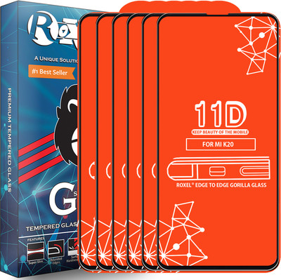Roxel Edge To Edge Tempered Glass for Mi K20(Pack of 6)