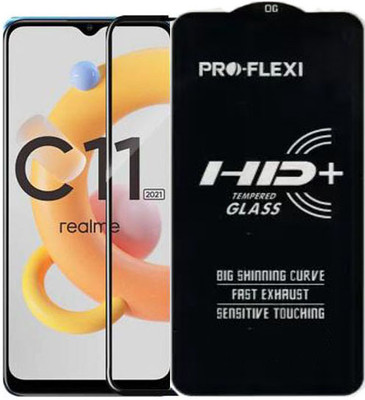 SM Styles Edge To Edge Tempered Glass for Realme C11(Pack of 1)