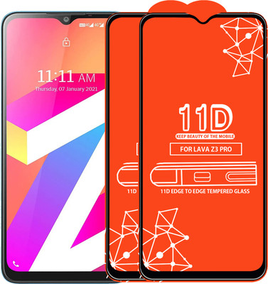 Qyist Edge To Edge Tempered Glass for Lava Z3 Pro(Pack of 2)