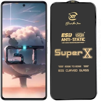 Obstinate Edge To Edge Tempered Glass for Tecno Pova Neo 3, SUPER X, ESD Glass, Protector, Tempered Glass, Screen Guard, Anti Static, Big Curve Glass, Dust Proof(Pack of 1)