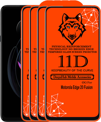 DeepzHub Edge To Edge Tempered Glass for Motorola Edge 20 Fusion(Pack of 4)