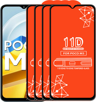 Qyist Edge To Edge Tempered Glass for Poco M5(Pack of 4)