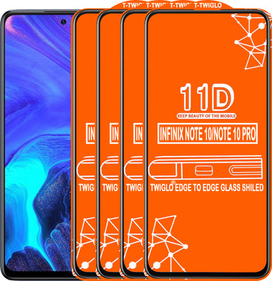 TWIGLO Edge To Edge Tempered Glass for INFINIX NOTE 10 PRO(Pack of 4)
